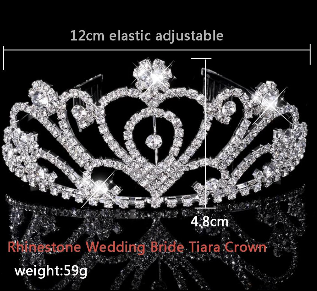 LILY  #49 Rhinestone Wedding Bride Tiara Crown